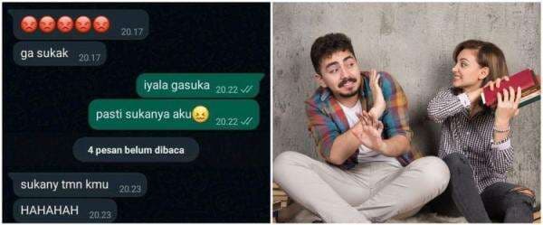 11 Chat lucu cara bikin pacar marah, cari masalah aja nih