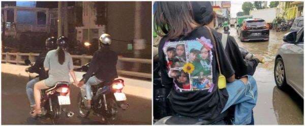 17 Potret absurd cewek saat dibonceng cowok, usil cubit perut