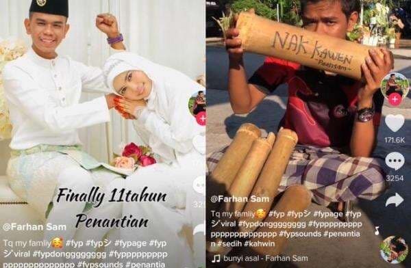 Viral di TikTok! Pria Malaysia Nabung dalam Celengan Bambu 3 Tahun Demi Nikahi Kekasih