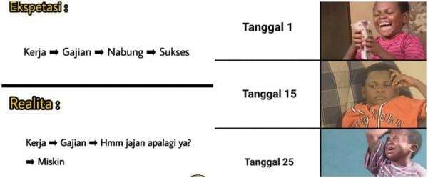 13 Meme lucu gajian numpang lewat ini bikin nyesek dalam hati