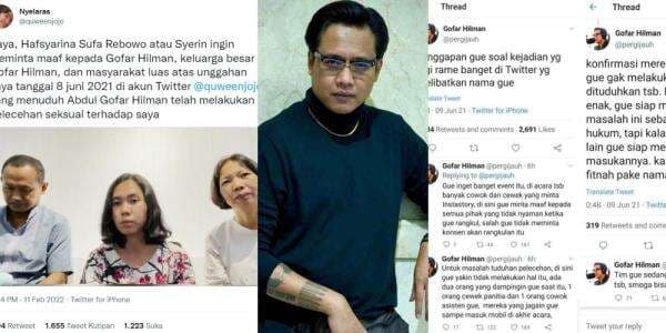 Terduga Korban Pelecehan Seksual Gofar Hilman Minta Maaf  Bareng Orang Tua: Hanya Imajinasi Saya