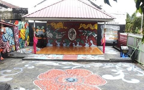 Makin Aesthetic, Pembuatan Sanggar Seni Kelurahan Dusun Kepahiang Rampung Dikerjakan