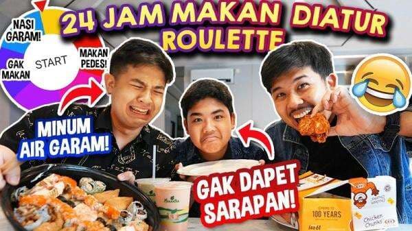 Makanan Diatur Roulette, Intip Keseruan Jerome Polin Bersama Kakak dan Adik!