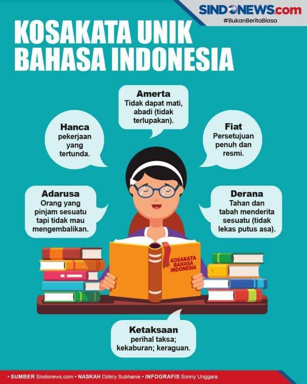 Jarang Diketahui, Ini 6 Kosakata Unik Bahasa Indonesia
