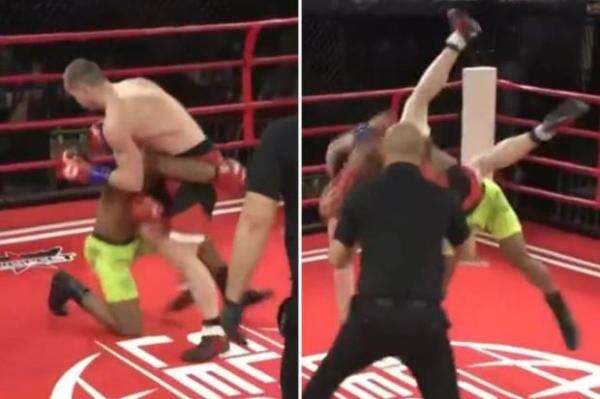 Ngamuk! Petinju Banting Musuhnya Ala Petarung MMA di Ring