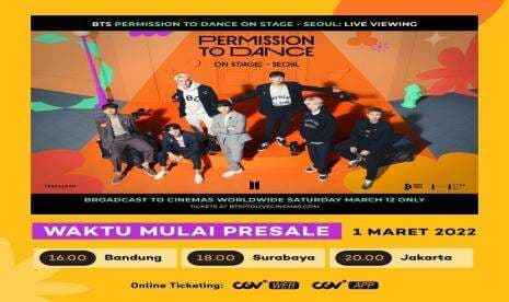 Tiket Presale Konser BTS di CGV Bandung Ludes dalam Hitungan Enam Menit