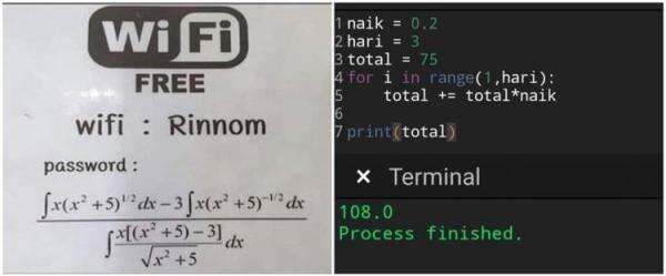 9 Password WiFi pakai rumus menghitung ini bikin mikir keras
