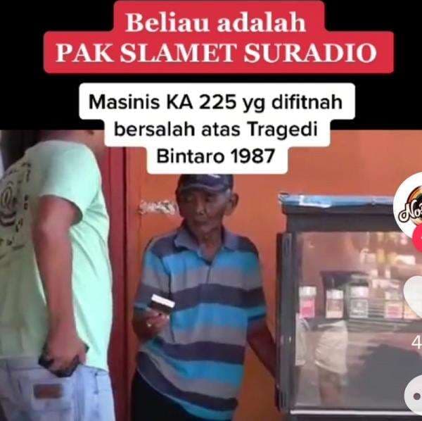Begini Nasib Slamet Suradio, Masinis KA 225 Tragedi Bintaro