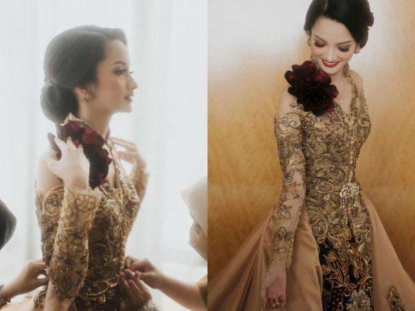 Cantiknya Sabrina Anggraini Istri Belva Devara Pakai Gaun dari Anne Avantie