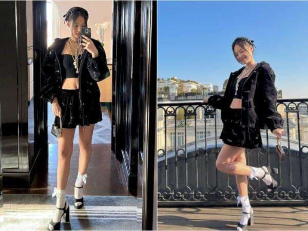 Potret Cantik Jennie BLACKPINK di Paris Fashion Week dengan Outfit Serba Hitam