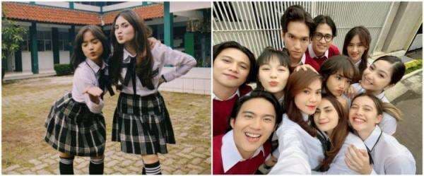 9 Potret Fuji dengan pemain film Bukan Cinderella di sela-sela syuting