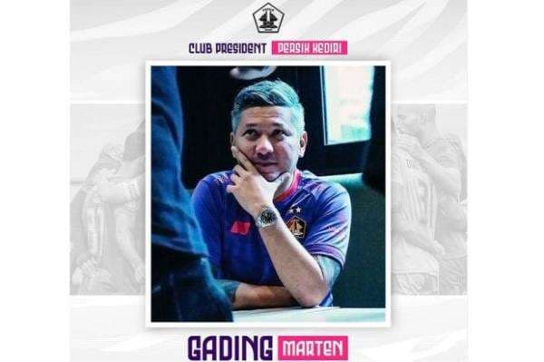 Resmi: Gading Marten Jadi Presiden Persik Kediri