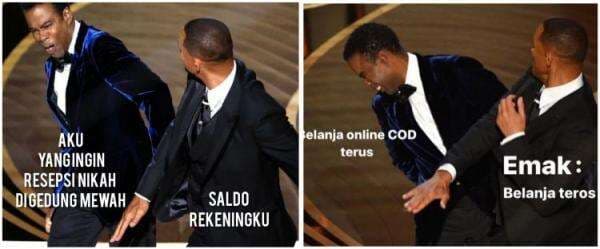 15 Meme lucu Will Smith tampar Chris Rock di Oscar, ngakak abis