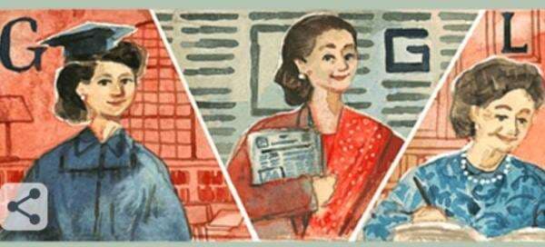 Google Doodle Tampilkan Jurnalis Wanita Indonesia Siti Latifah Herawati Diah