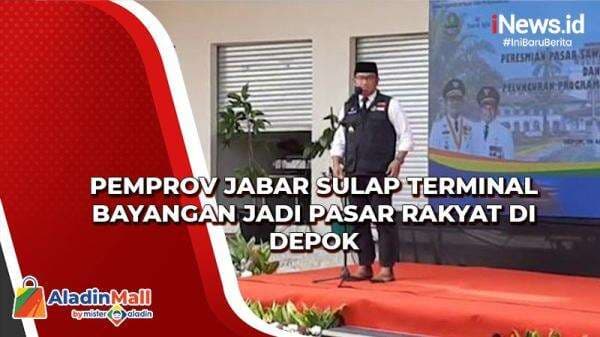 Video Pemprov Jabar Sulap Terminal Bayangan Jadi Pasar Rakyat di Depok