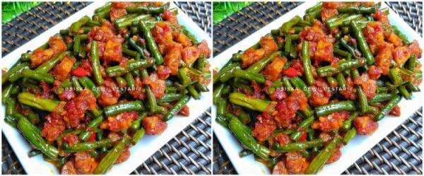 Resep tumis tempe kacang panjang balado, simpel cuma tiga langkah