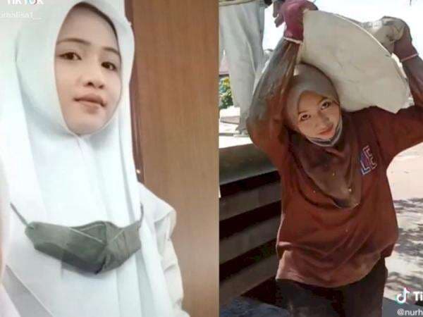 Potret Cantik Nur Halisa, Gadis SMA Hijaber yang Jadi Kuli Angkut Semen saat di Sekolah Potret Cantik Nur Halisa, Gadis SMA Hijaber yang Jadi Kuli Angkut Semen saat di Sekolah