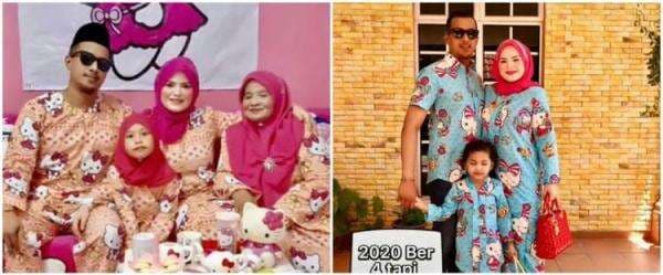 Viral satu keluarga pakai baju Hello Kitty tiap Lebaran, unyu banget