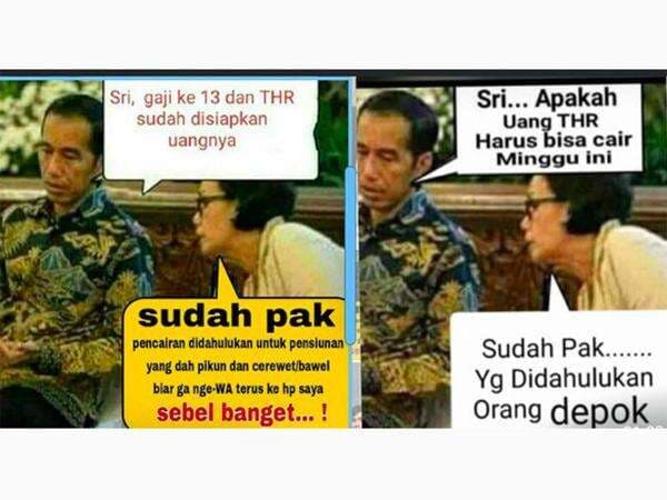 Umumkan soal THR dan Gaji ke-13, Sri Mulyani Unggah Meme Lucu