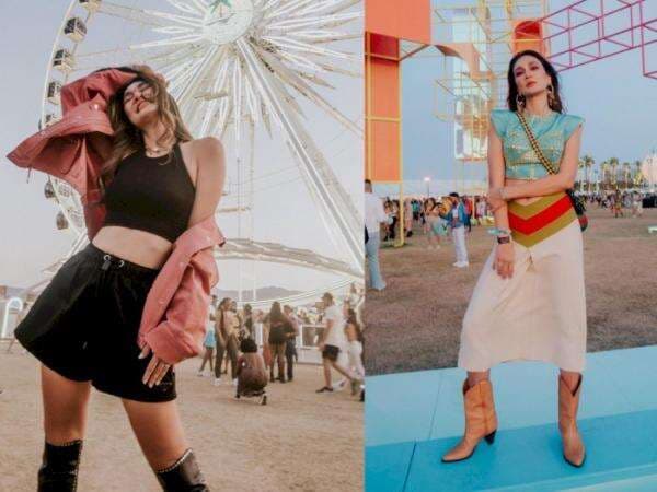 Gaya Luna Maya Pemer Perut Rata saat Nonton Coachella Banjir Pujian