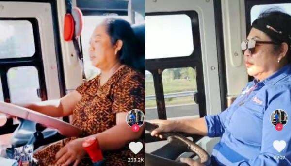 Viral Emak-Emak Pakai Daster Nyopir Bus, Bu Yayuk Ternyata Bukan Sopir Sembarangan