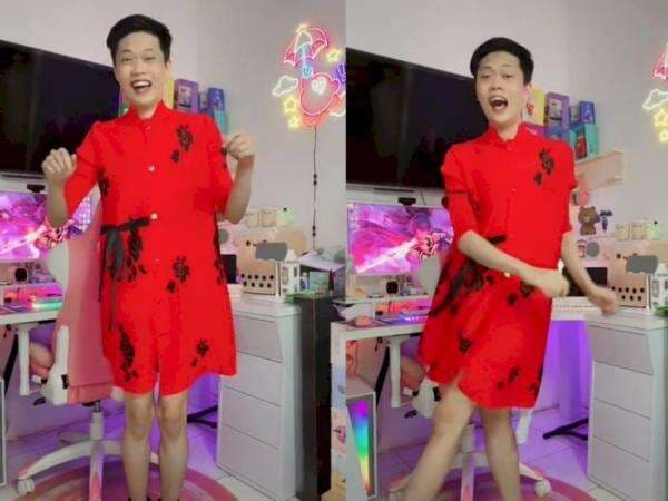Ngakak! Pria Ini Cobain Dress Naik Turun sambil Joget, Netizen Ramai Ikutan Mau Beli