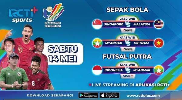 Link Live Streaming Timnas Futsal Indonesia Vs Myanmar SEA Games 2021 di RCTI+ Gratis