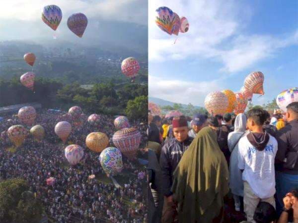 Cappadocia Kearifan Lokal, Lautan Manusia Saksikan Festival Balon Udara Wonosobo