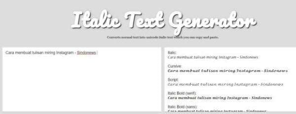 Begini Cara Membuat Tulisan Miring di Bio dan Caption Instagram