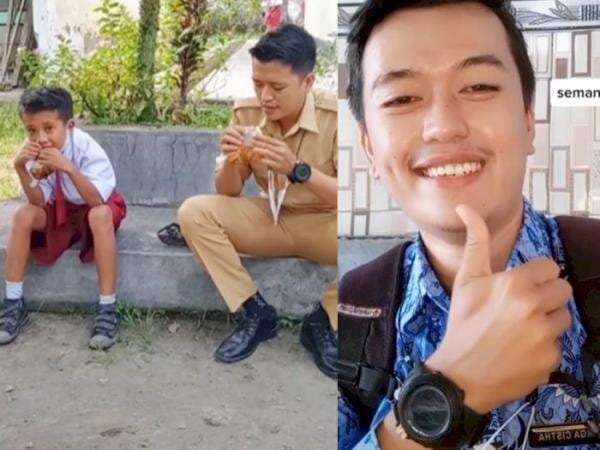 Sosok Marga Cistha, Guru Ganteng dan Baik yang Belikan Muridnya Jajan, Berstatus Honorer Sosok Marga Cistha, Guru Ganteng dan Baik yang Belikan Muridnya Jajan, Berstatus Honorer