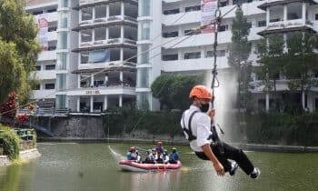 UMM Jelaskan Wahana Flying Fox yang Viral Bagian dari Penyambutan Peserta UTBK dan Festival Kampus