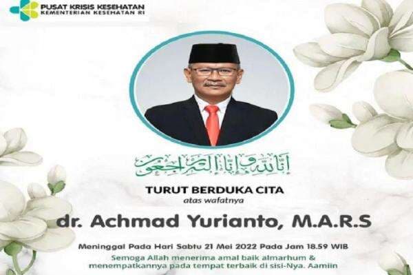 Eks Jubir Covid-19 Achmad Yurianto Meninggal Dunia, PDPI: Berduka Sedalam-dalamnya