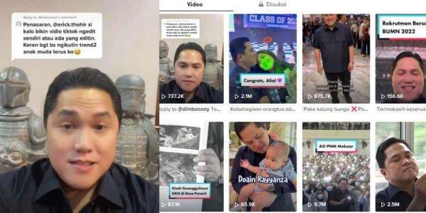 Tak Hanya Aktif, Erick Thohir Juga Bisa Edit Video TikTok Sendiri: Sebagian Saya Tak Hanya Aktif, Erick Thohir Juga Bisa Edit Video TikTok Sendiri: Sebagian Saya