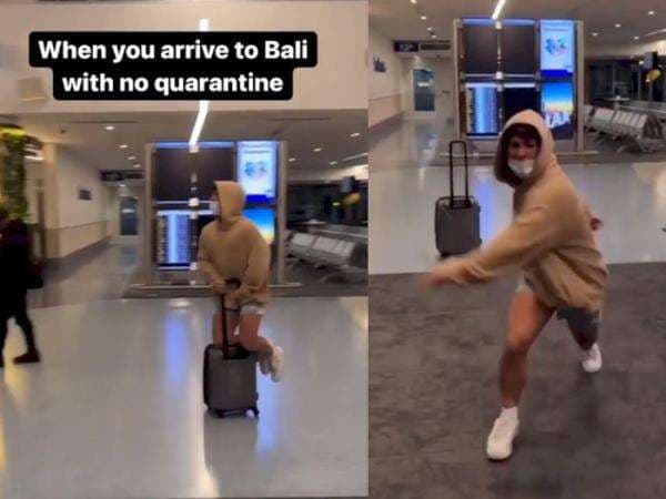 Reaksi Bule Bisa Masuk Bali Tanpa Karantina, Lompat Kegirangan Sambil Guling-Guling