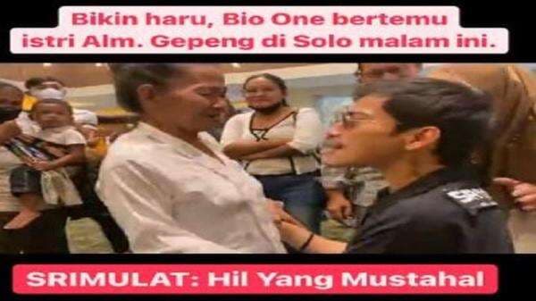 Pertemuan Bio One dengan Istri Mendiang Gepeng Srimulat Bikin Hati Meleleh