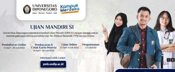 Ini Daftar Jurusan di Undip Semarang yang Sepi Peminat