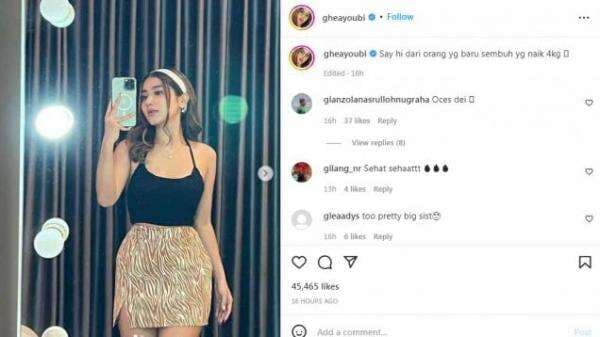 Selfie Usai BB Naik 4kg, Body Goals Ghea Youbi Malah Makin Memikat Netizen