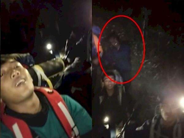 Merinding! Sosok ini Tertangkap Kamera Video Pendaki Gunung yang Sedang Beristirahat!
