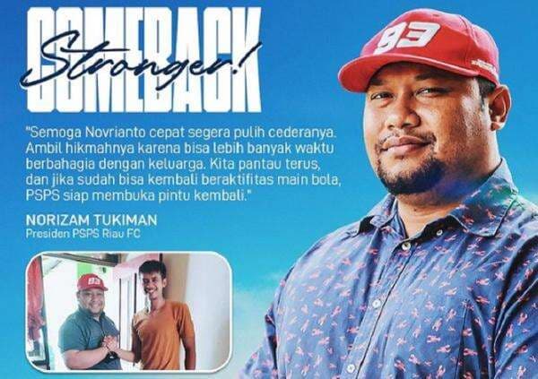 Presiden Klub Jenguk Novrianto, Pemain Bek PSPS Riau