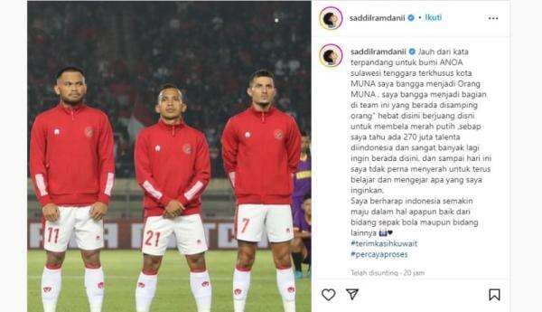 Unggahan Menyentuh Saddil Ramdani Usai Bawa Timnas Indonesia ke Piala Asia 2023