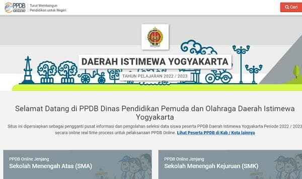 PPDB Jogja 2022 Dibuka, Ini Cara Pengajuan Akun, Link Pendaftaran dan Aktivasi Token