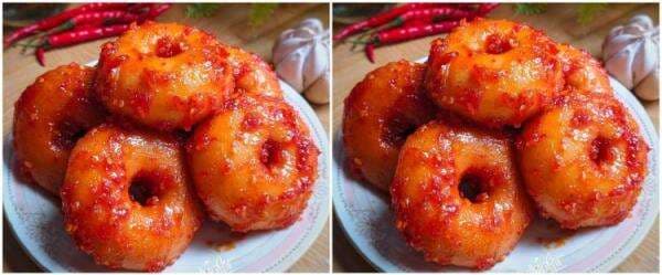Resep donat pedas sambalado, empuk, lezat, dan mengembang sempurna