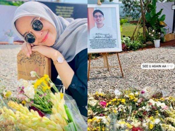 Nabila Ishma Bersandar di Nisan Eril, Wajah Bahagia Jadi Sorotan: Aku Udah Tepati Janji