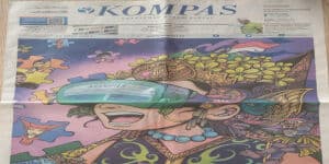 Karya Seniman Bali Raka Jana, "Senyawa Dalam Recconections" Berhasil Masuk Halaman Utama Harian Kompas