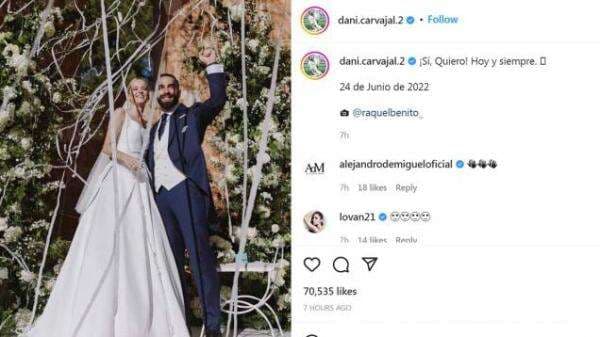 Kabar Bahagia! Sudahi Masa Lajang, Bintang Real Madrid Resmi Nikahi Pebisnis Cantik Spanyol