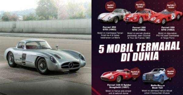 Mercedes-Benz 300 SLR R Terjual Rp2,1 Triliun, Merinding Hasil Penjualannya untuk Amal