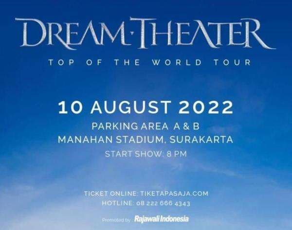 Ini Harga Tiket Konser Dream Theater di Solo, Termurah Rp 750.000
