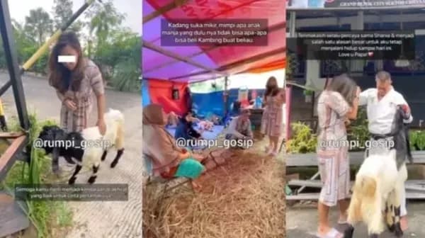 Dihadiahkan Kambing Kurban, Reaksi Pria Ini Bikin Warganet Terenyuh!