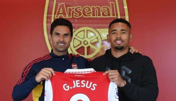Datangkan Gabriel Jesus dari City, Arsenal Rogoh Kocek Rp816 Miliar
