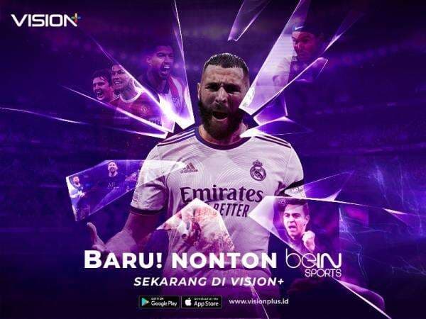 Channel beIN Sports Sudah Ada di Vision+, Makin Banyak Pilihan Program Olahraga